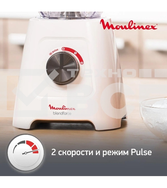 Блендер стационарный Moulinex LM420110 400Вт белый