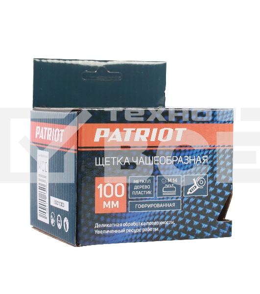 Щетка EDGE by PATRIOT чашеобразная 100ммХМ14 гофрированная проволока