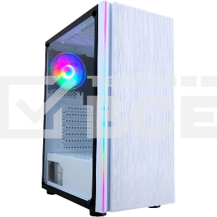 Компьютерный корпус AeroCool/Formula CL-3302W RGb белый без БП ATX 2xUSB 2.0 1xUSB 3.0 audio bott PSU