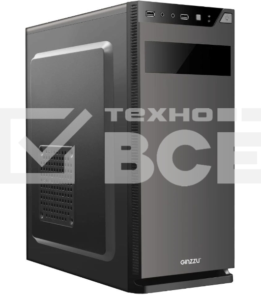 Компьютерный корпус Ginzzu A190 2хUSB 2.0,AU w/o PSU