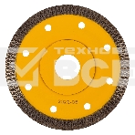 Диск алмазный отрезной Denzel 115 х 22,2мм, сплошной, супертонкий, горячий пресс, сухой/мокрый рез, фото2