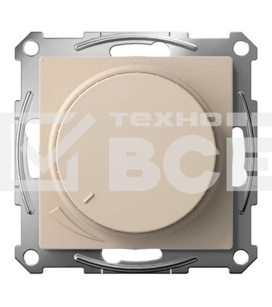 Светорегулятор AtlasDesign (диммер) повор-нажим, LED, RC, 400 Вт, мех., песочный