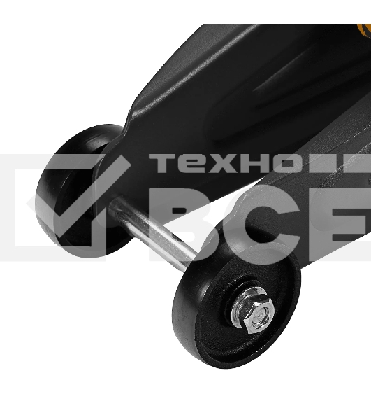 Домкрат гидравлический подкатной с фиксатором Denzel 2 т, 130-330 мм, в кейсе 51154