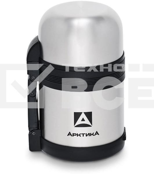 Термос Арктика 201-600 универсальная пробка, 0,6 л, с ручкой + чашка, холод/тепло 18 ч