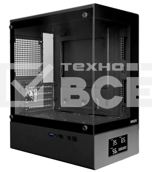 Корпус Ginzzu RX400D mATX жк. Дисплей