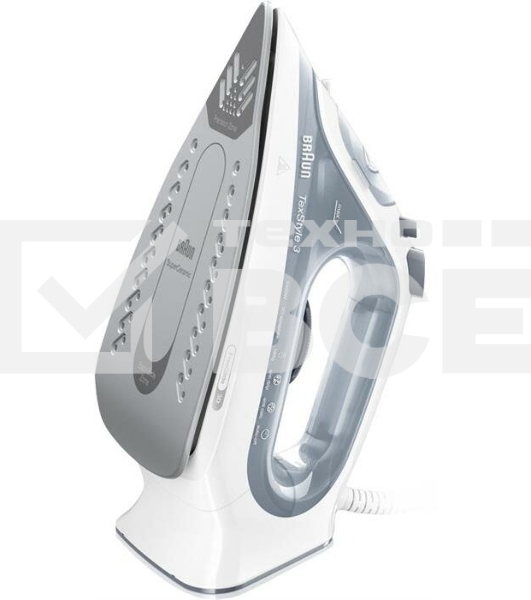 Утюг Braun SI 3054 GY серый/белый, 2400 Вт, 45 г/мин, 180 г/мин, 270 мл