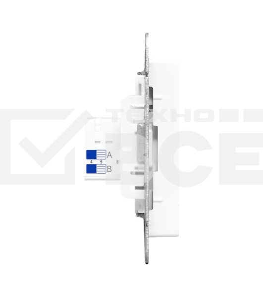 Механизм розетки RJ45 (cat5) EKF UP1-SOW-RJ45-5 белый Эпика