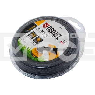 Леска для триммера Denzel двухкомпонентная зубчатый квадрат, 3,0мм х 15м, блистер EXTRA CORD