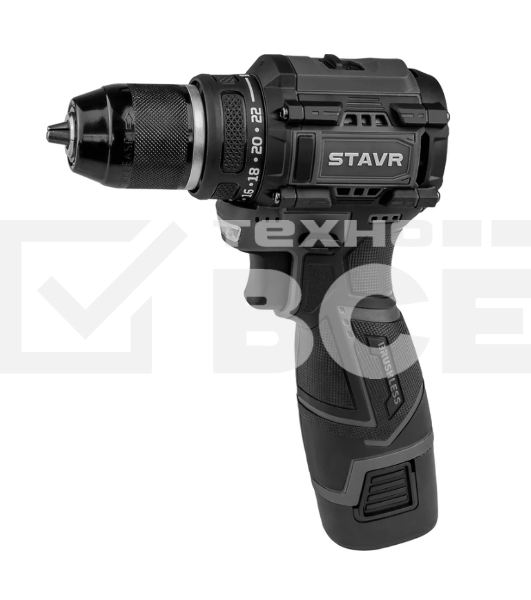 Дрель-шуруповерт СТАВР SDD 16BL-2K, 16 В, 2 Ач, 34 Нм, бесщеточный