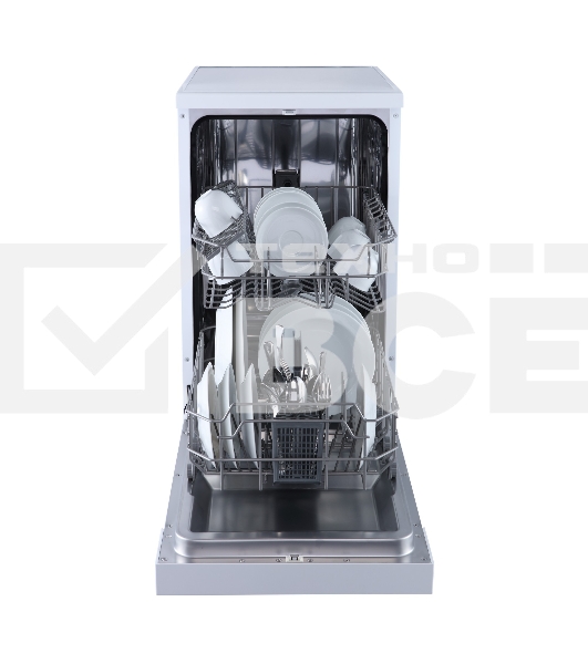 Отдельностоящая посудомоечная машина Бирюса DWF-409/6 W, 45 см, 9 комплектов, белая