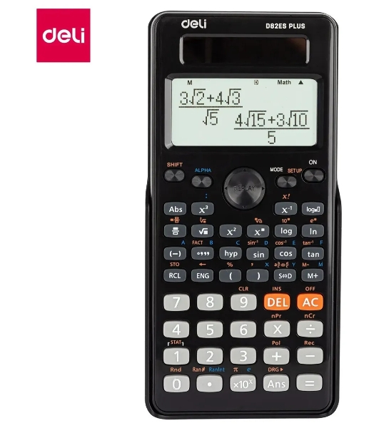 Калькулятор научный Deli ED82ES черный 10+2-разр.