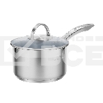 Ковш Maunfeld GERDA MSP18S07 из нержавеющей стали со стеклянной крышкой, 16 см, 1,8 л., фото 1