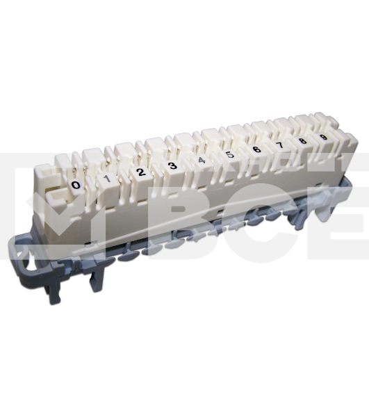 Плинт Lanmaster TWT-LSA10P-DIS-5E 10 пар LSA-PROFIL размык. ABS пластик
