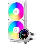Система жидкостного охлаждения PcCooler DA240 WH ARGB Soc-AM5/AM4/1200/1700/1851 белый 4-pin Al+Cu 270W Ret (DA240-WHAWXX-GL), фото 1