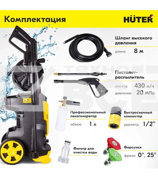 Мойка Huter M6i PROFESSIONAL 900/70/8/79