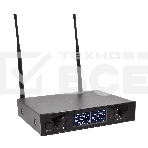 Микрофонная радиосистема с DSP Axelvox DWS7000HT (HT Bundle) UHF 710-726 MHz, 100 каналов, LCD дисплей, 2х ИК порт, 2 ручных микрофона, 2 держателя на стойку, 2 цветных кольца, фото 1