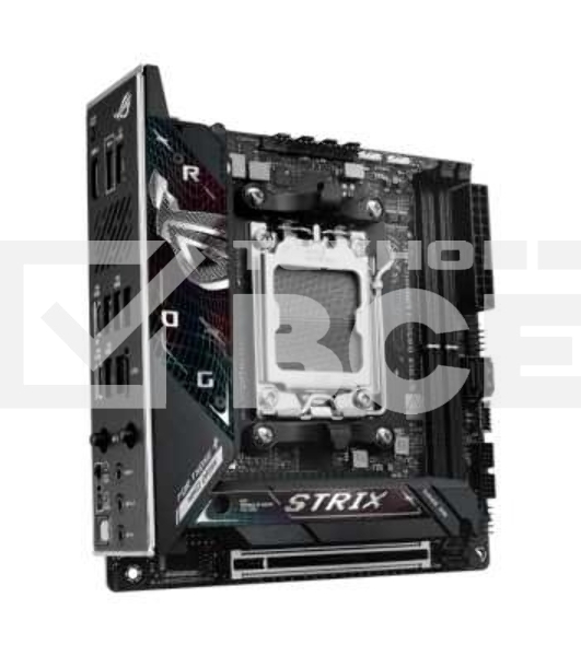 Материнская плата ASUS ROG STRIX B850-I GAMING WIFI, AM5, AMD B850, 2xDDR5, 2xM.2, 2xSATA, PCIe 4.0 x16, 1xHDMI, 1xUSB Type-C, 1x2.5Gb LAN, Wi-Fi 7, Bluetooth 5.4, 5xUSB-A 10Gbps , 1xUSB-C 20Gbps, 2xUSB-A 2.0, 3x3.5 мм, S/PDIF, 7.1, Mini-ITX
