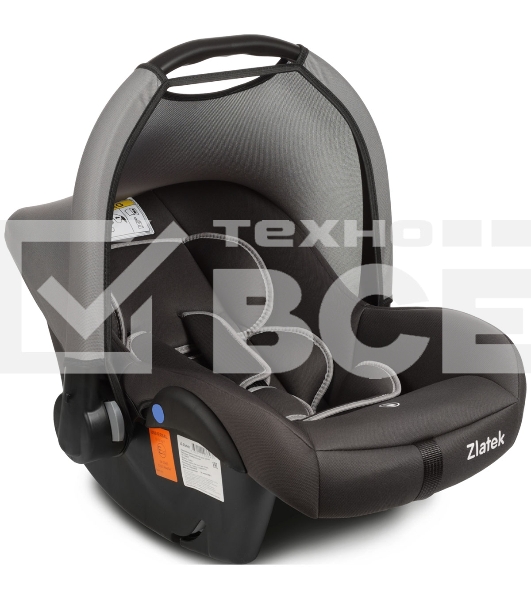 Автокресло ZLATEK KRES4037 Колибри Lux гр.0+, т.серый
