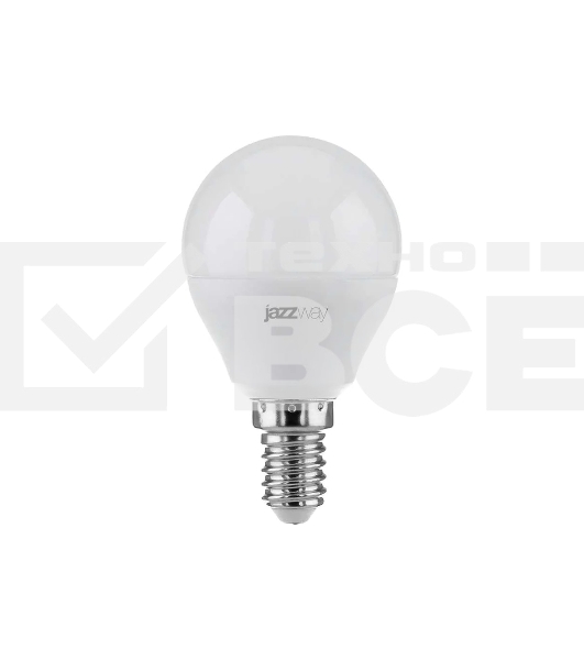 Лампа светодиодная JazzWay PLED-SP-G45 7Вт шар 5000К холодный белый E14 540лм 230В