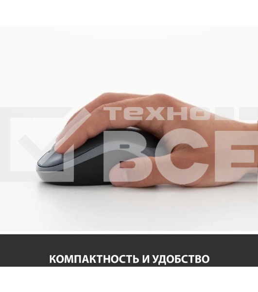 Мышь беспроводная Logitech M185, красный, 1000 dpi, радиоканал, USB, кнопки - 3