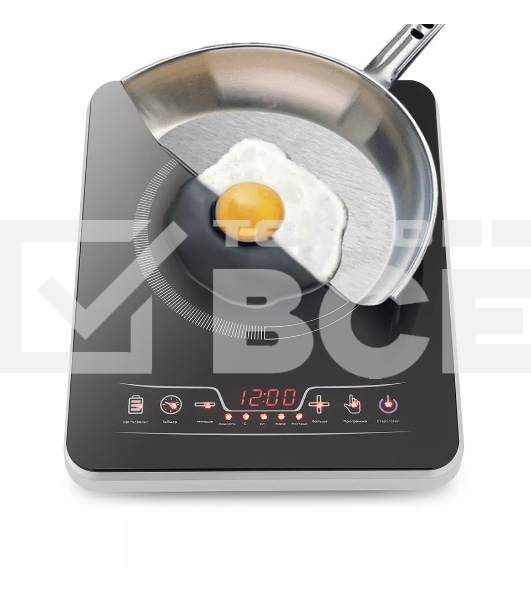 Плита настольная электрическая Kitfort КТ-102 черный, стеклокерамика