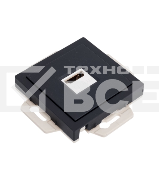 Розетка HDMI, механизм, карбон AtlasDesign