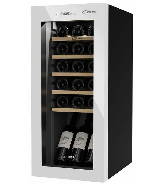 Винный шкаф Libhof GM-18 белый, 53 л, 1 отсек, 18 бут., класс A