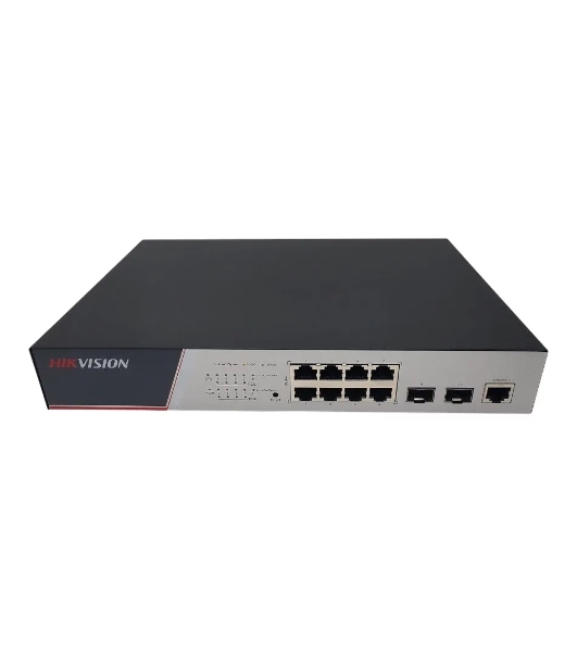 Коммутатор Hikvision DS-3E2510P(B), 8×1 Гбит/с PoE + 2×1 Гбит/с SFP, управляемый