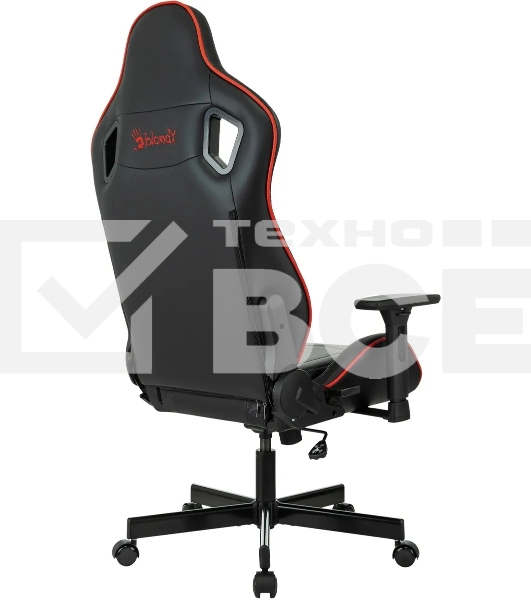 Кресло игровое A4Tech Bloody GC-840 черный, сиденье черный, эко.кожа, с подголов. крестов. металл черный, пластик черный