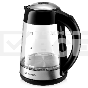 Чайник электрический BRAYER BR1012BK, 2200 Вт, 1,7 л