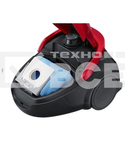 Пылесос Samsung VC20M253AWR/EV красный, 460/2000 Вт, уборка сухая, пылесборник мешок, 2.5 л