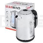 Чайник электрический Starwind SKS3210 1.7л. 2200Вт серебристый (корпус: металл), фото3