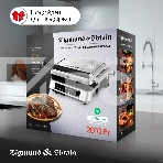 Гриль электрический Zigmund & Shtain ZEG-940 стальной, 2000 Вт, фото3