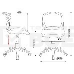 Кресло детское Бюрократ CH-W296NX/26-24 TW-15 белый, спинка сетка, сиденье голубой 26-24, фото12