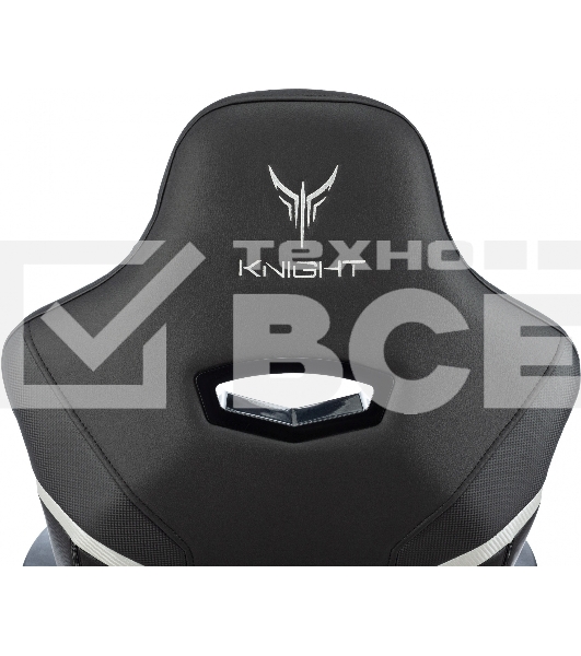 Кресло игровое Knight Thunder 5X черный эко.кожа крестов. металл