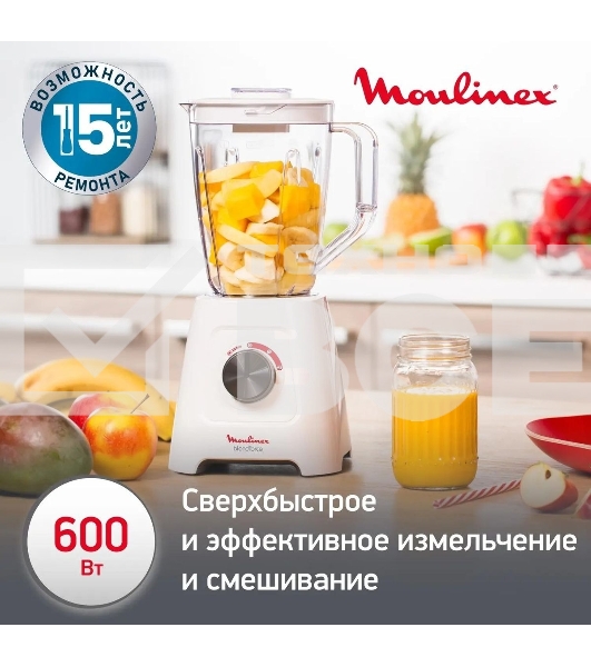 Блендер стационарный Moulinex LM420110 400Вт белый