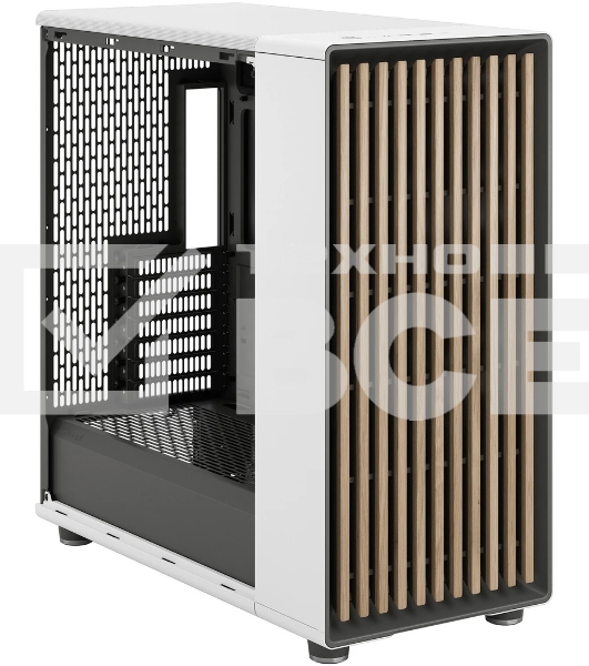 Компьютерный корпус без блока питания Fractal Design North XL TG Dark Tint, Full-Tower, 3x140мм, 2xUSB-A 3.2 + 1xUSB 3.2 Type-C E-ATX, ATX, mATX, mITX Wood panel, Chalk белый