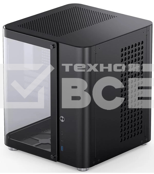 Корпус без блока питания Корпус JONSBO TK-1 Black 2.0 MATX без БП, mini-ITX, micro-ATX, черный