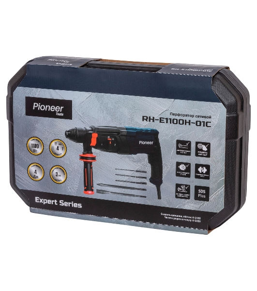 Перфоратор PIONEER RH-E1100H-01C черный, синий