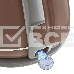 Чайник электрический Delta LUX DE-1019 (1,8 л, металл/пластик) коричневый, фото3