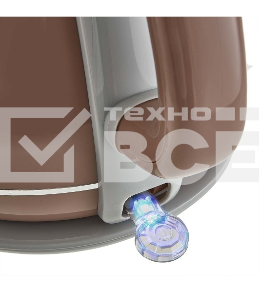 Чайник электрический Delta LUX DE-1019 (1,8 л, металл/пластик) коричневый