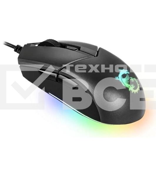 Мышь проводная MSI Clutch GM11 черный, 5000 dpi, USB, кнопки - 6