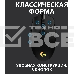 Мышь проводная Logitech G102 LIGHTSYNC черный, 8000 dpi, USB, кнопки - 6, фото16