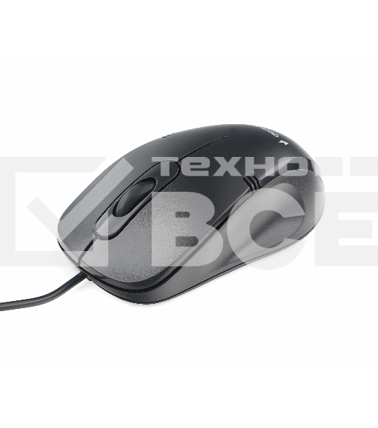 Мышь проводная Gembird MOP-100 черный, 1000 dpi, USB, кнопки - 3