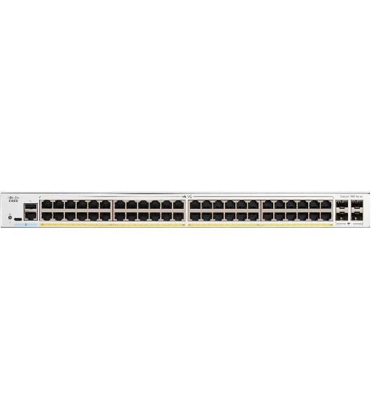 Коммутатор Cisco Catalyst C1300-48P-4G, 48×1 Гбит/с, 4×1 Гбит/с SFP