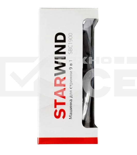 Машинка для стрижки Starwind SBC1900 черный/серебристый (насадок в компл:9шт)