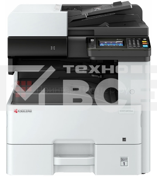 МФУ лазерный Kyocera M4125idn  (Азия, аналог 1102P23NL0) (принтер/сканер/копир, A3, 25/12(A4/A3) стр/мин, 1200x1200 dpi, 1 Гб, USB 2.0, Network, HyPAS, лоток 500 л., Duplex, старт.тонер 3000 стр. Орг. тонер Tk-6110)