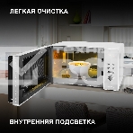 Микроволновая печь Hyundai HYM-D3002 серебристый, 20 л, 700 Вт, переключатели - поворотный механизм/кнопки, фото5