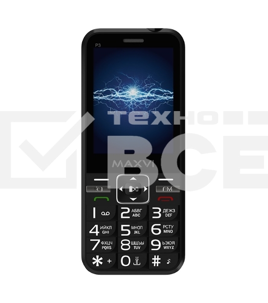 Мобильный телефон Maxvi P3 черный