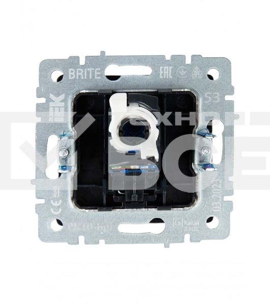 Розетка компьютерная IEK BRITE РК10-БрГ RJ45 кат.5E графит